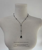 black drop beads necklace