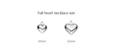 [925 silver] Un.silver.165 / full heart necklace (12mm)(silver)