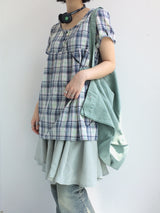 pastel checkered cotton dress
