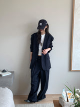 PAPERMOON PIN STRIPE PLEATE TROUSER
