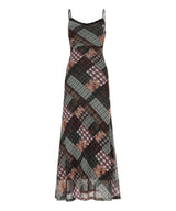 CHECK PATCH PRINTING LONG DRESS