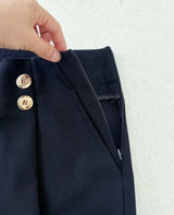 Loire Two-Button Wide Slacks
