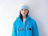Girl zip-up hoodie - Aqua blue