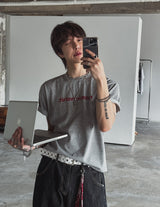Liloy クロッププリント 半袖Tシャツ