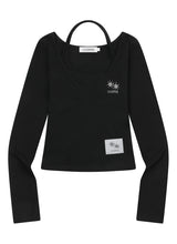 ユノアホルターネックレイヤードロングスリーブT(2COLOR)