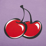 SIGNATURE BIG CHERRY CROP T-SHIRT - PURPLE
