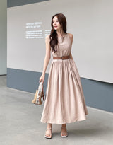 Keds Sleeveless Flare Long One Piece (Belt Set)