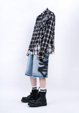 BBD Side Sprayed Custom Denim Shorts (Blue)