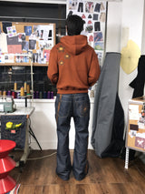 [Hand-Made「006」] Argyle Patch Pants_Denim&Brown