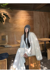 Ramswool Padded Fur Knit Jacket