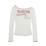 Rynteng レタリングステッチTシャツ 232561174