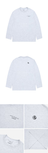 [24SS] BASIC LOGO NEEDLEWORK LONG SLEEVE T-SHIRT MELANGE