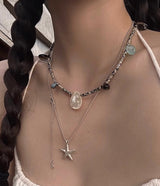 スターフィッシュシルバーネックレス