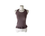 Baol Halter Frill Sleeveless Long Sleeve T-Shirt Set