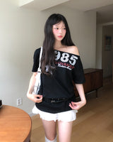 ベントスターヴィンテージルーズフィットワンショルダー半袖