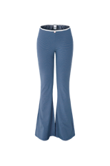 stripe boot cut pants navy