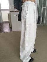 Penf Carpenter Damaged Wide Cotton Pants
