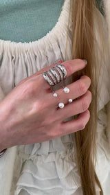 Quilting 5layered ring(silver/gold)