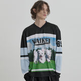 マルチーズアーカイブメッシュジャージー長袖Tシャツ