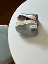 Clam ラウンドポーチ _ コーデュロイワームミント