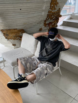 Glen Camo Cargo Bermuda Pants 3C