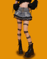 lace toto denim skirt (속바지/2color)