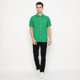 MON AKITA - Aki Men Short Sleeve Shirt Green
