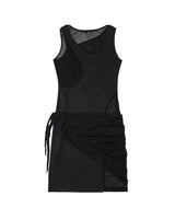 In&Out Sleeveless Dress _ BLACK