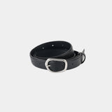 MIDDLE BUCKLE LEATHER BELT_2 COLOR