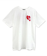 UNISEX ハートプリントT ホワイト