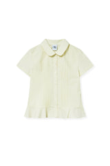 ピンタックブラウス(yellow)