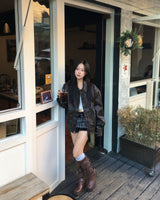 Humming leather jacket