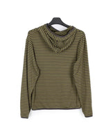 Peir Button Striped Hoodie