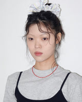 Tiny coral necklace_red