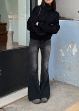 BLACK CAT BOOTS CUT DENIM
