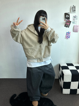 TERRY SHEEP🐑☁🤎HOODIE CARDIGAN JACKET 🤎💛🖤3COLOR