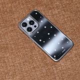 starry night silver epoxy case. black sky