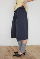 RAW FRILL BERMUDA PANTS