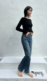 STRAIGHT FIT DENIM PANTS code 18317