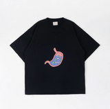インターナルコンフリクトストマックブラックオーバーサイズTシャツ