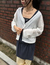 ミルクポー サマー ベーシック ルーズフィット カーディガン