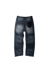 DESTROYED PAINTING WASHED DENIM (BLACK)