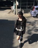 Lace frill knee socks
