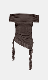 Harmonic Off-Shoulder Ruffle Top