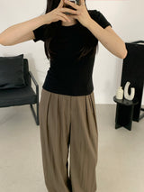 Briki Wide Pintuck Long Slacks