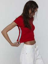 レースベビーTシャツ_Red