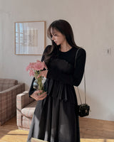 Layered long one piece