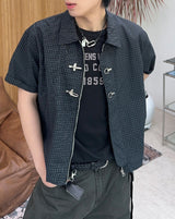 セドンバックルチェックシャツジャケット