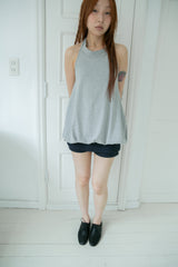 balloon halterneck sleeveless top(3colors)