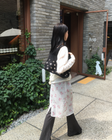 Mohair button V neck knit